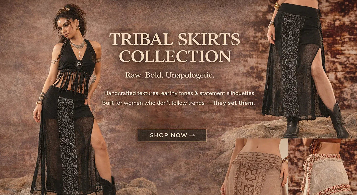Boho Tribal Wrap Skirts