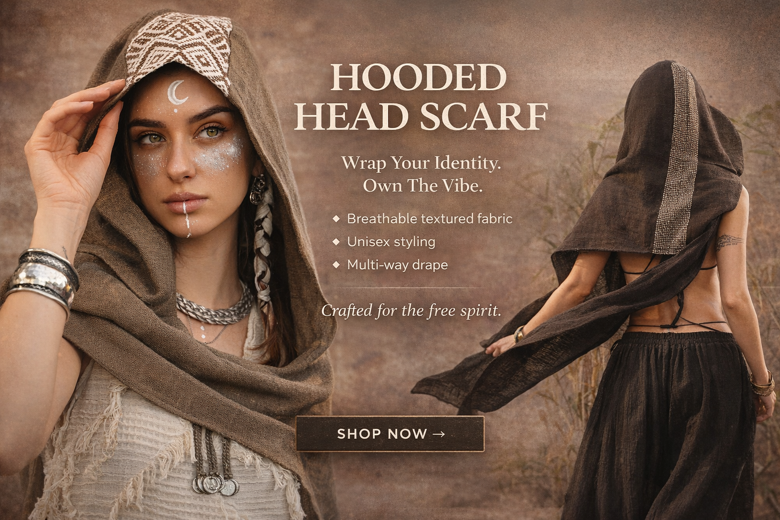 Nomad Hooded Head Scarf