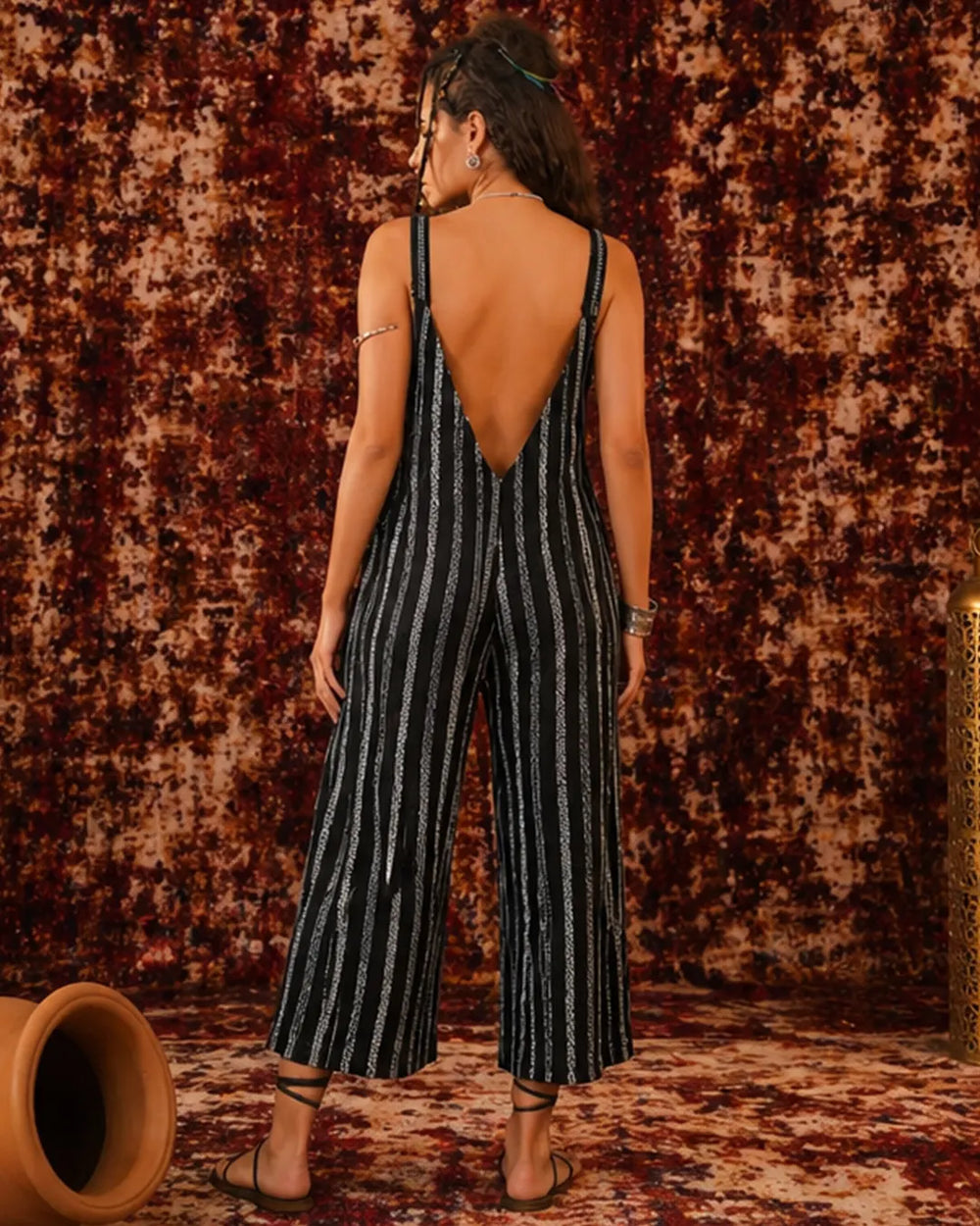 Black & White Boho Tribal Jumpsuit