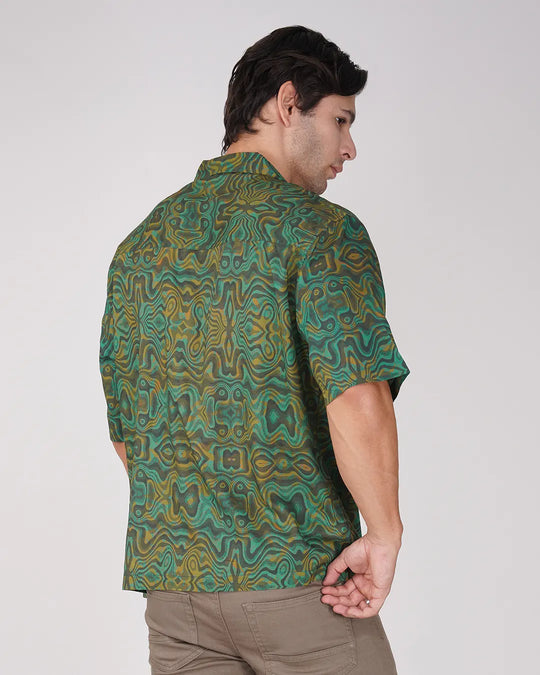 Fractal Fusion Full Printed Relaxed Fit Shirt