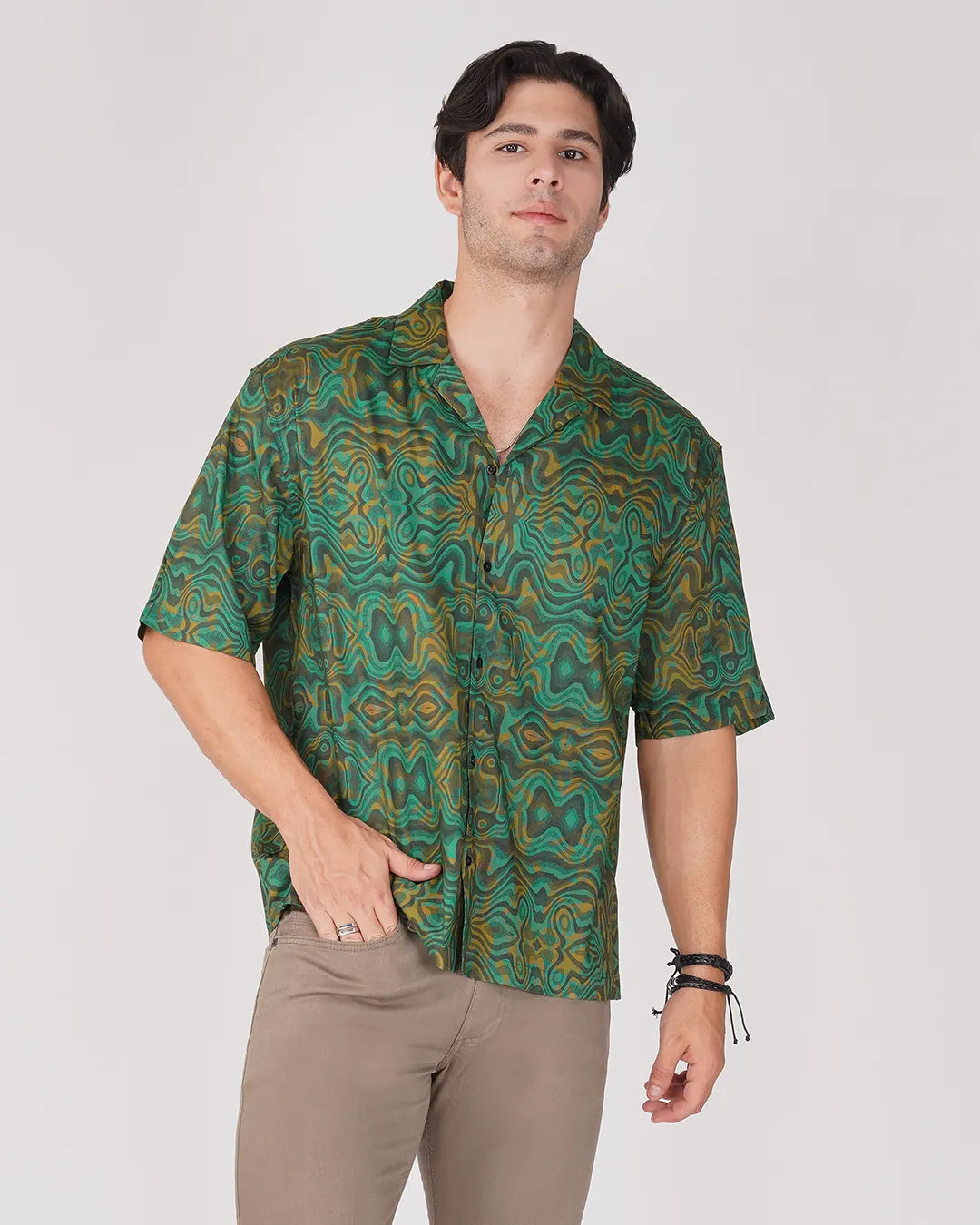 Fractal Fusion Full Printed Relaxed Fit Shirt