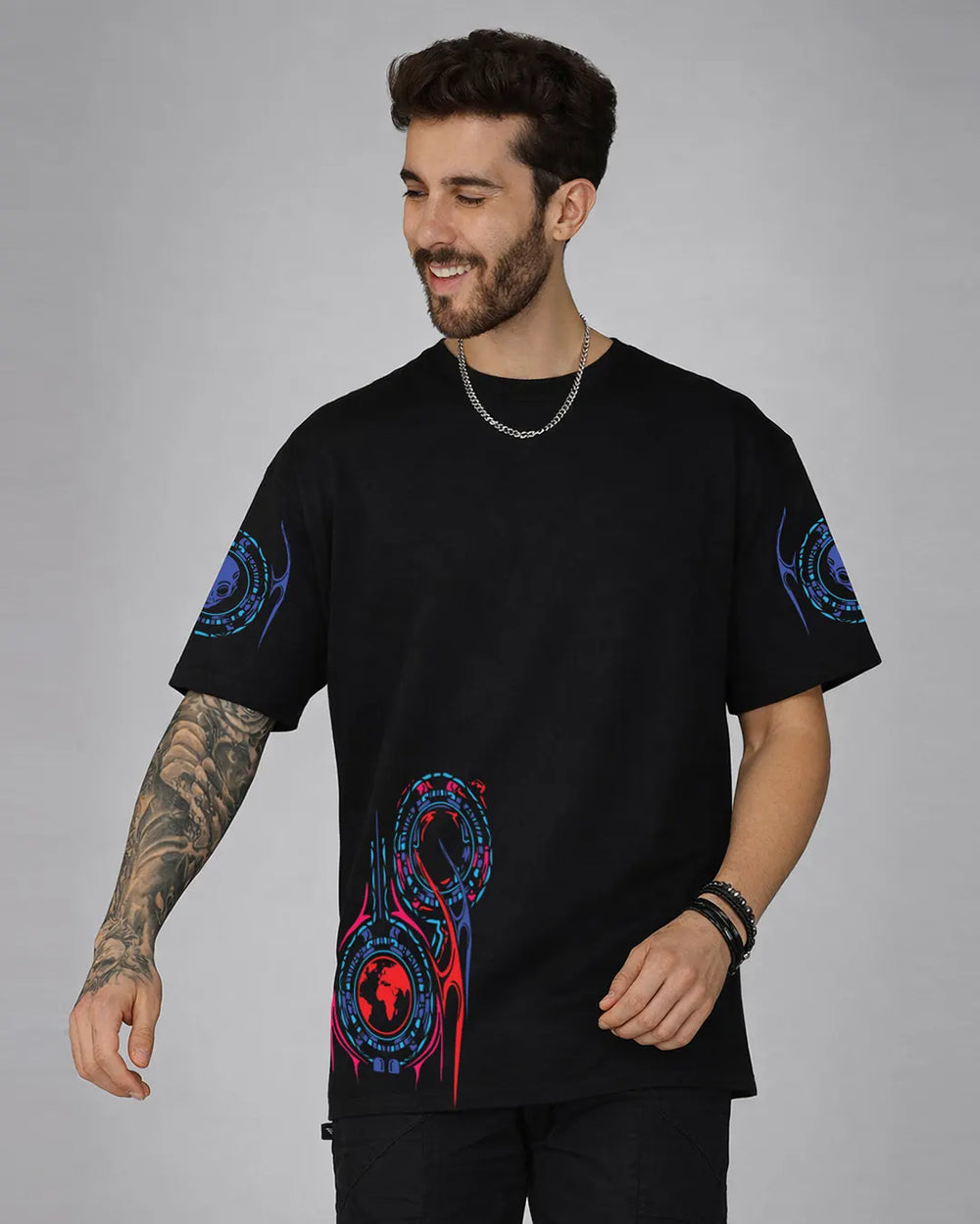 Alien Lab | UV Light Reactive | Oversized Cotton T-Shirt