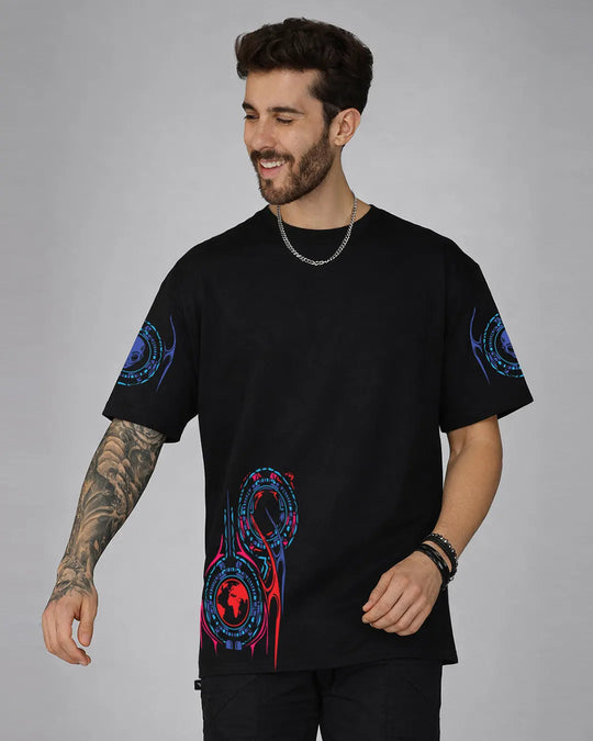 Alien Lab | UV Light Reactive | Oversized Cotton T-Shirt
