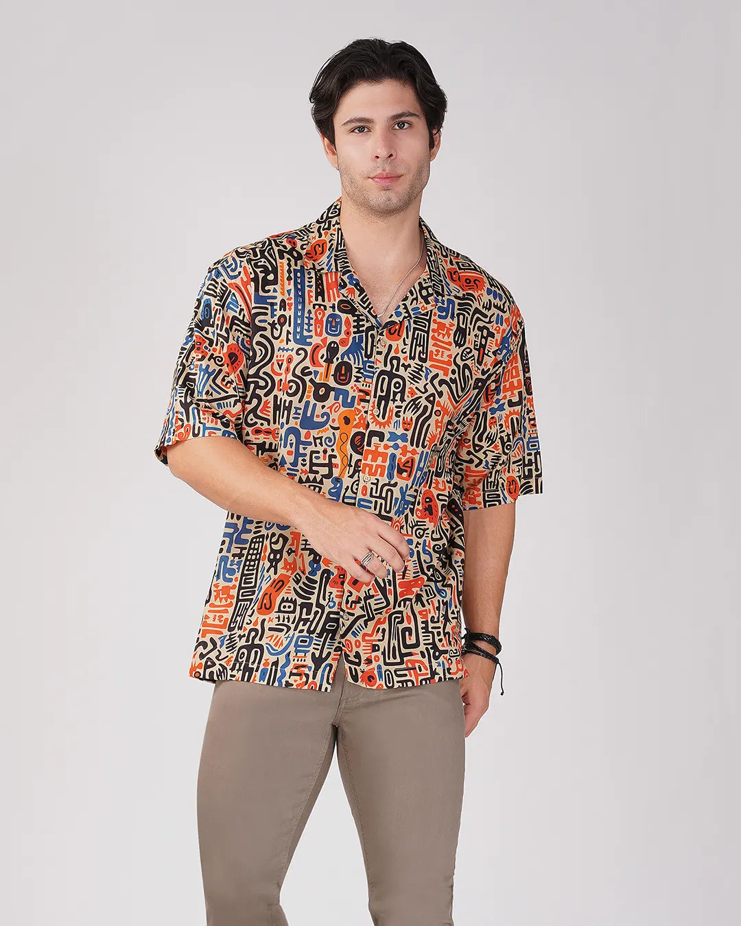 Cultural canvas Full Printed Relaxed Fit Shirt