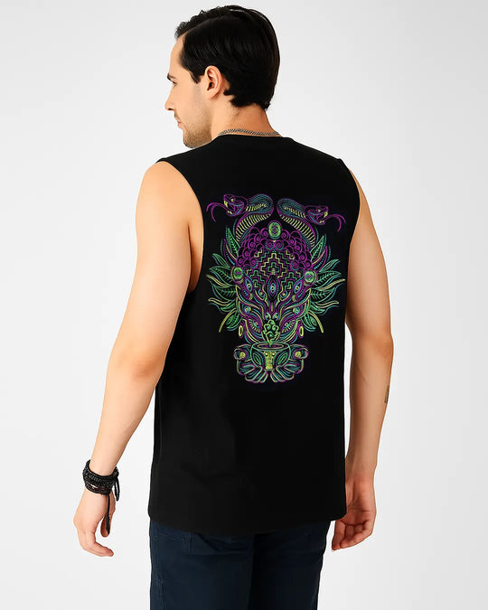 Ayahuasca UV Light Reactive Tank Top