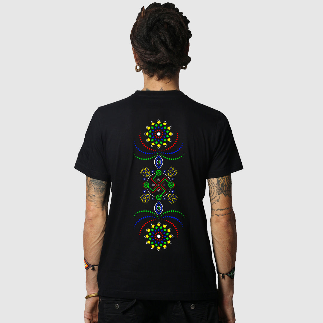 T-shirt Cyber ​​Ganesha 0.1 réactif à la lumière UV et phosphorescent