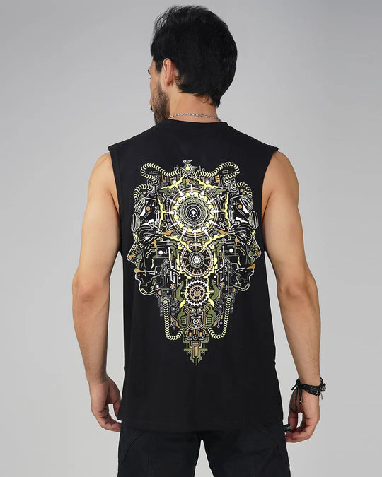 Mechanical Face | UV Light Reactive Tank Top