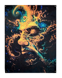 Loop of consciousness | UV Light Reactive Wall Hanging Tapestry