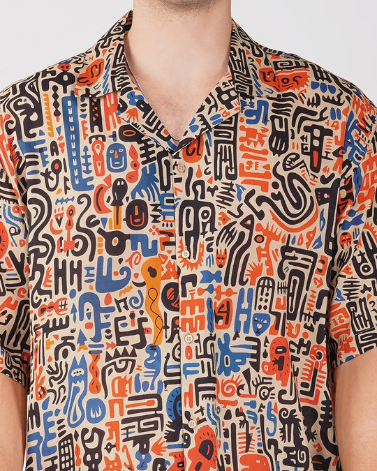 Cultural canvas Full Printed Relaxed Fit Shirt