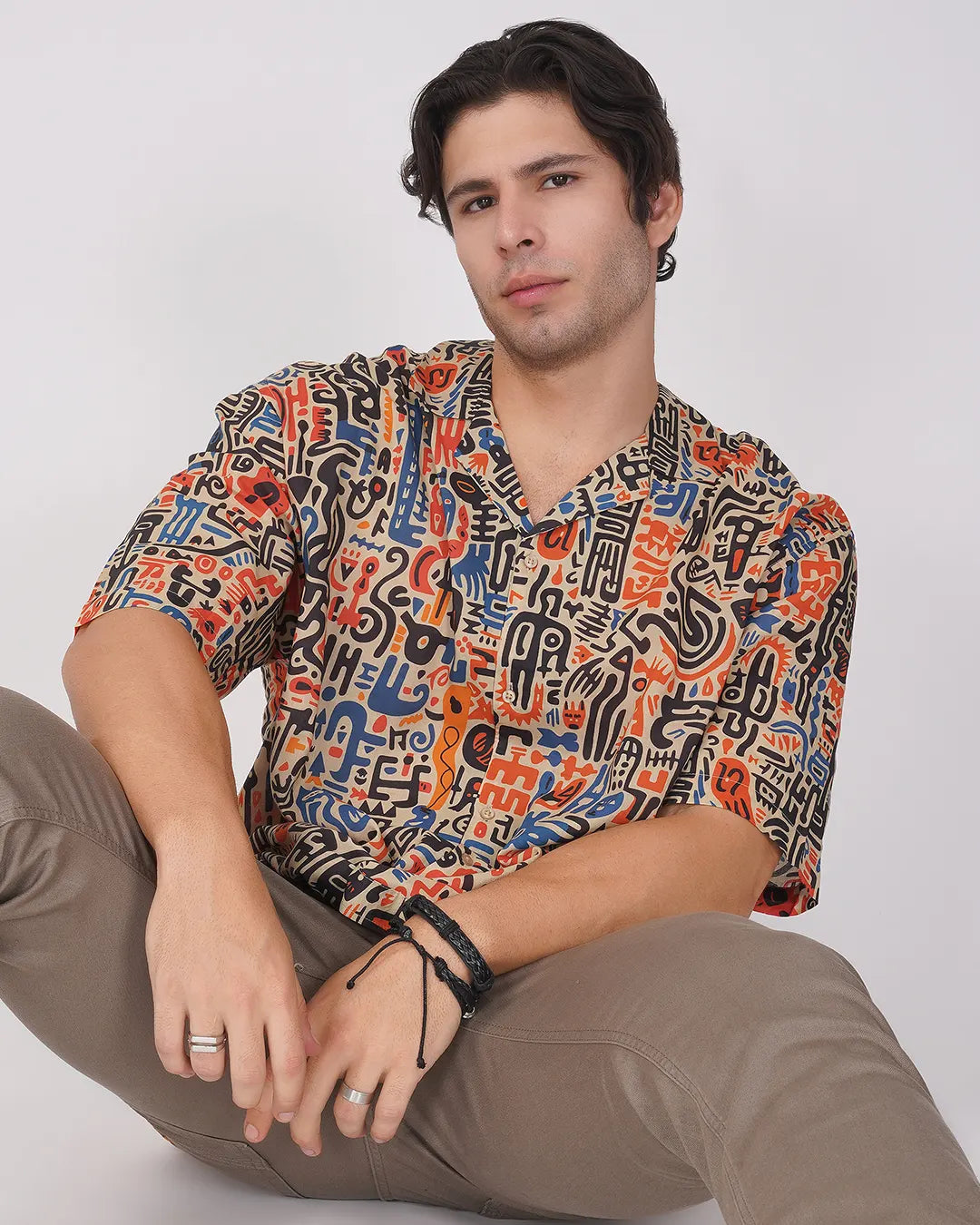 Cultural canvas Full Printed Relaxed Fit Shirt