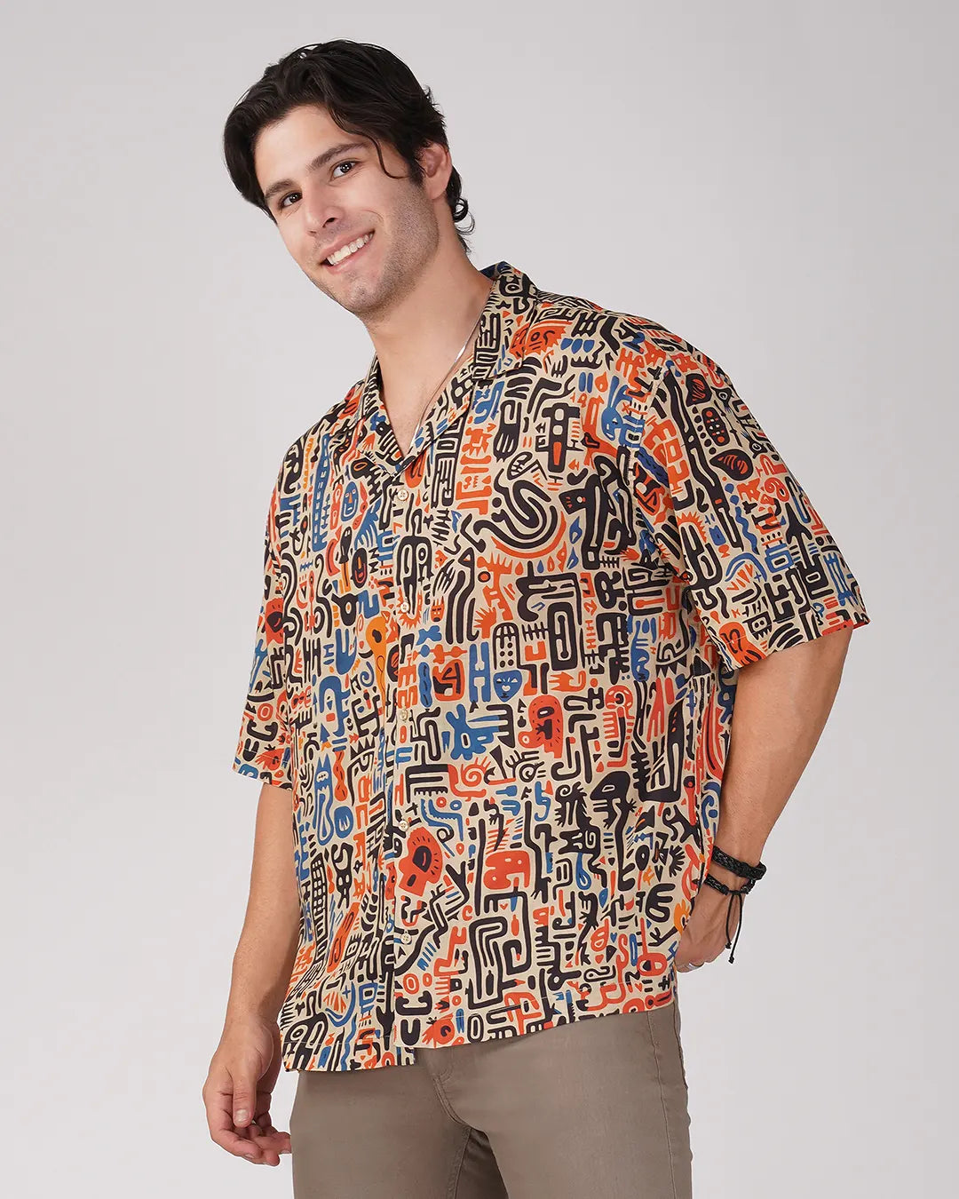 Cultural canvas Full Printed Relaxed Fit Shirt