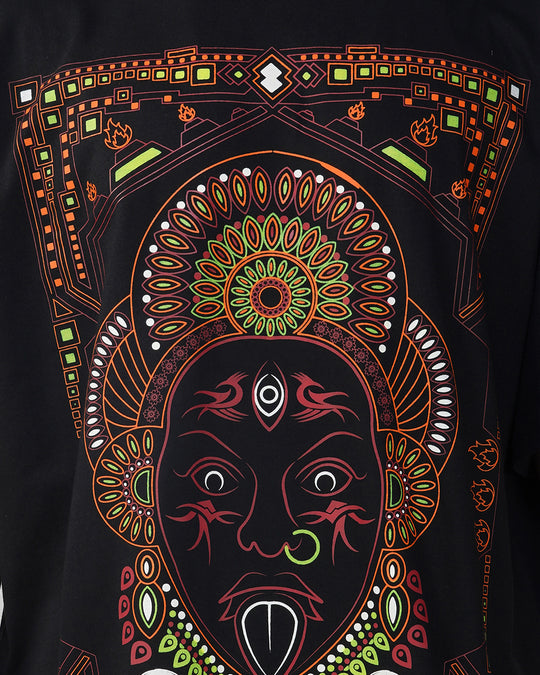 Bhadrakali | UV Light Reactive & Glow In Dark | Oversized T-Shirt