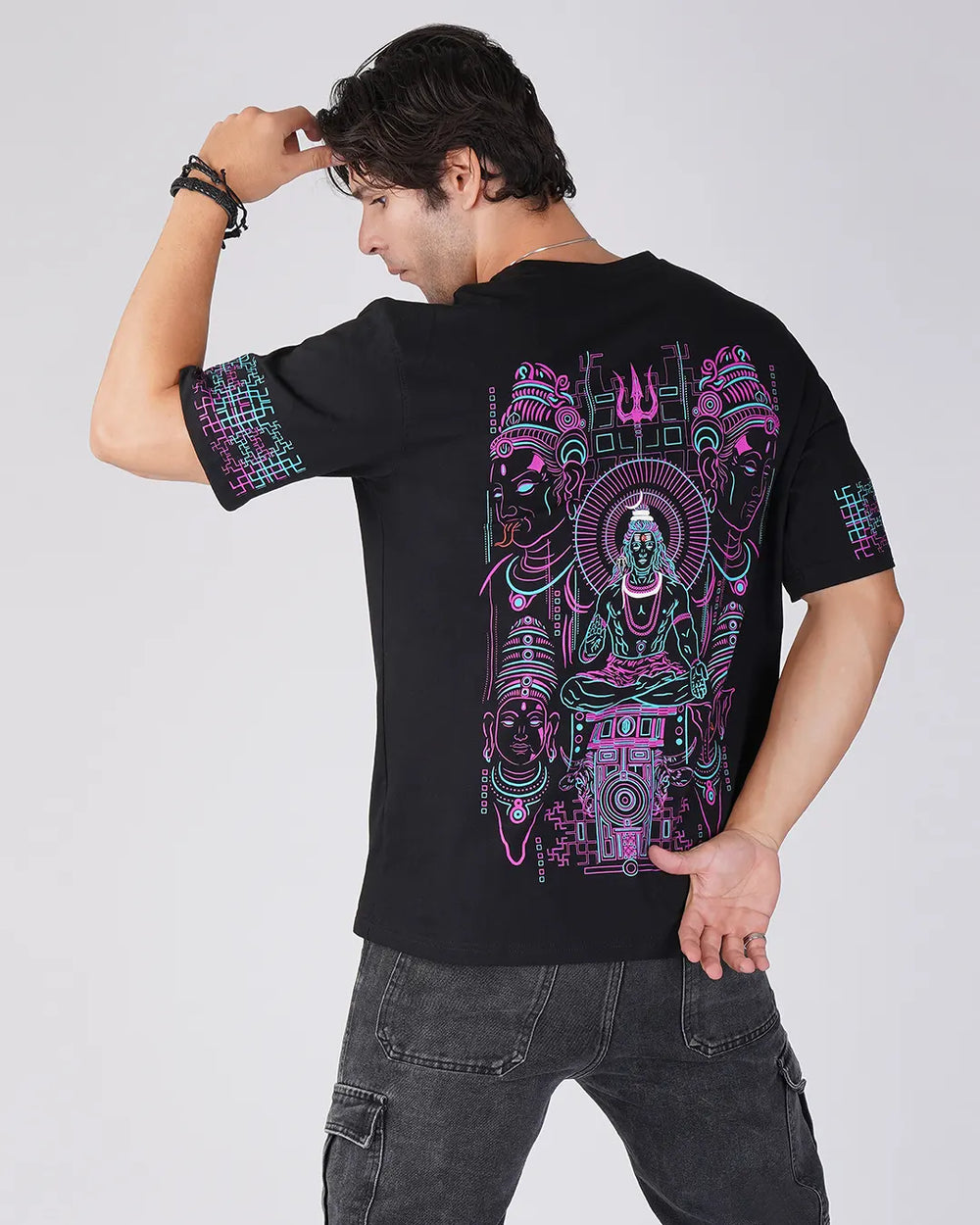 Mahadev | UV Light Reactive | Oversized Cotton T-Shirt