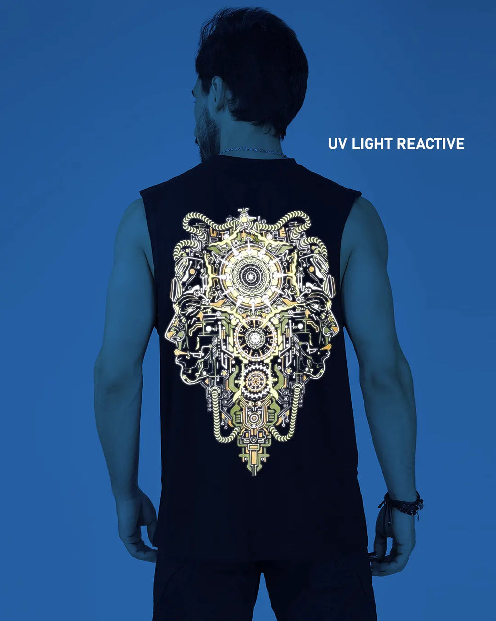 Mechanical Face | UV Light Reactive Tank Top