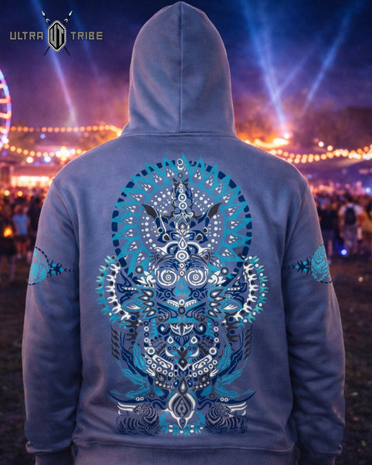 Dharmasimha | Pullover Cotton Hoodie UV Light Reactive