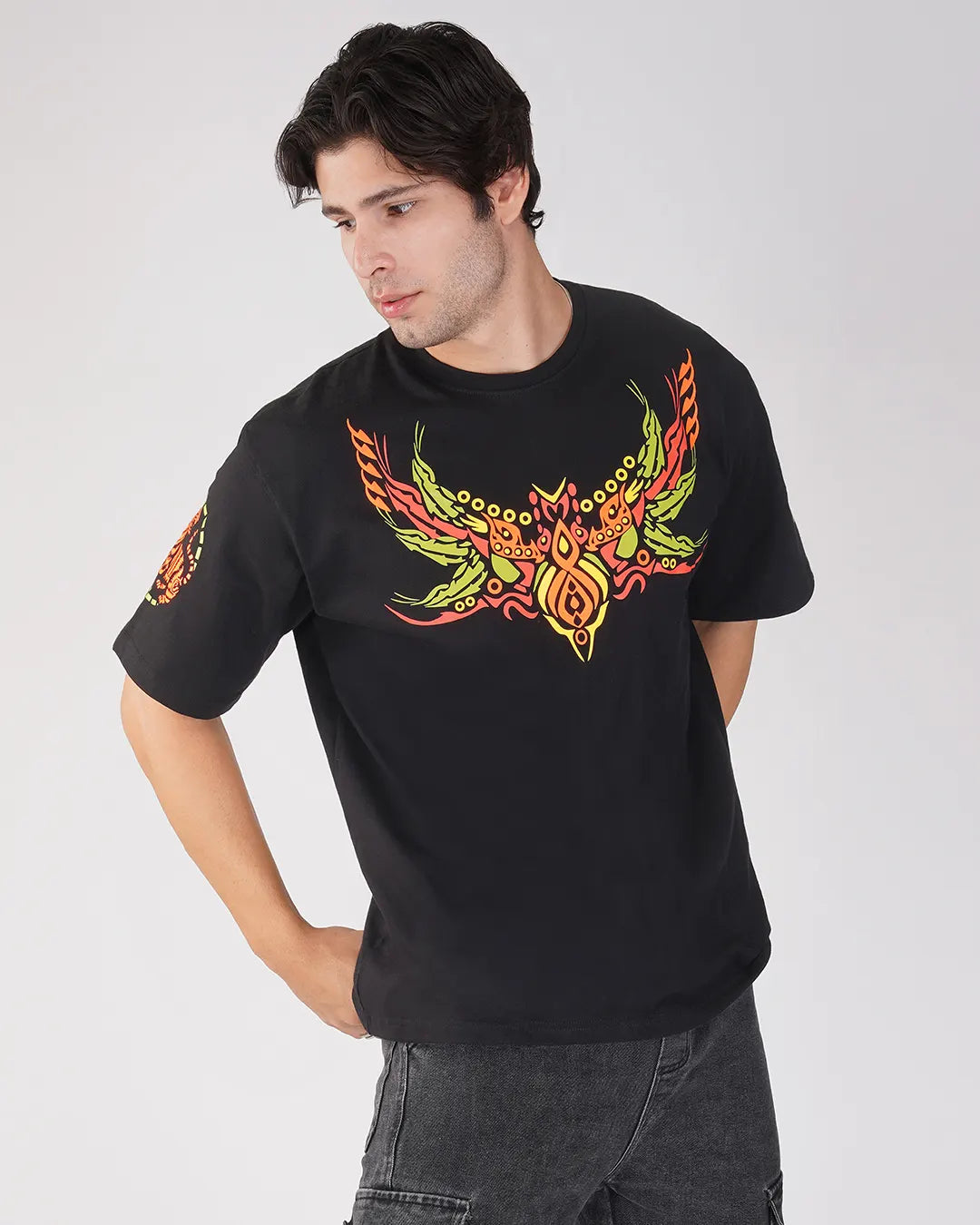 Dharmasimha | UV Light Reactive | Oversized Cotton T-Shirt