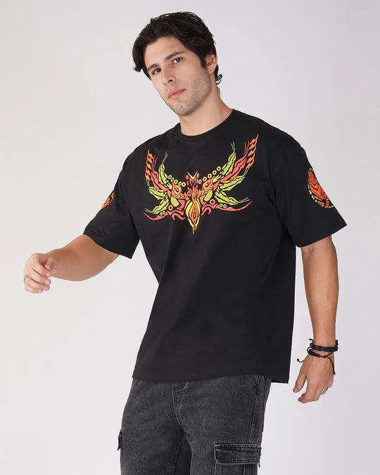 Dharmasimha | UV Light Reactive | Oversized Cotton T-Shirt