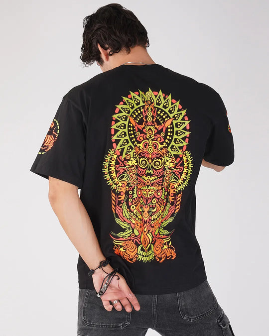 Dharmasimha | UV Light Reactive | Oversized Cotton T-Shirt