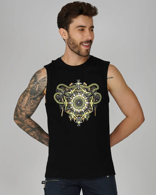 Mechanical Face | UV Light Reactive Tank Top
