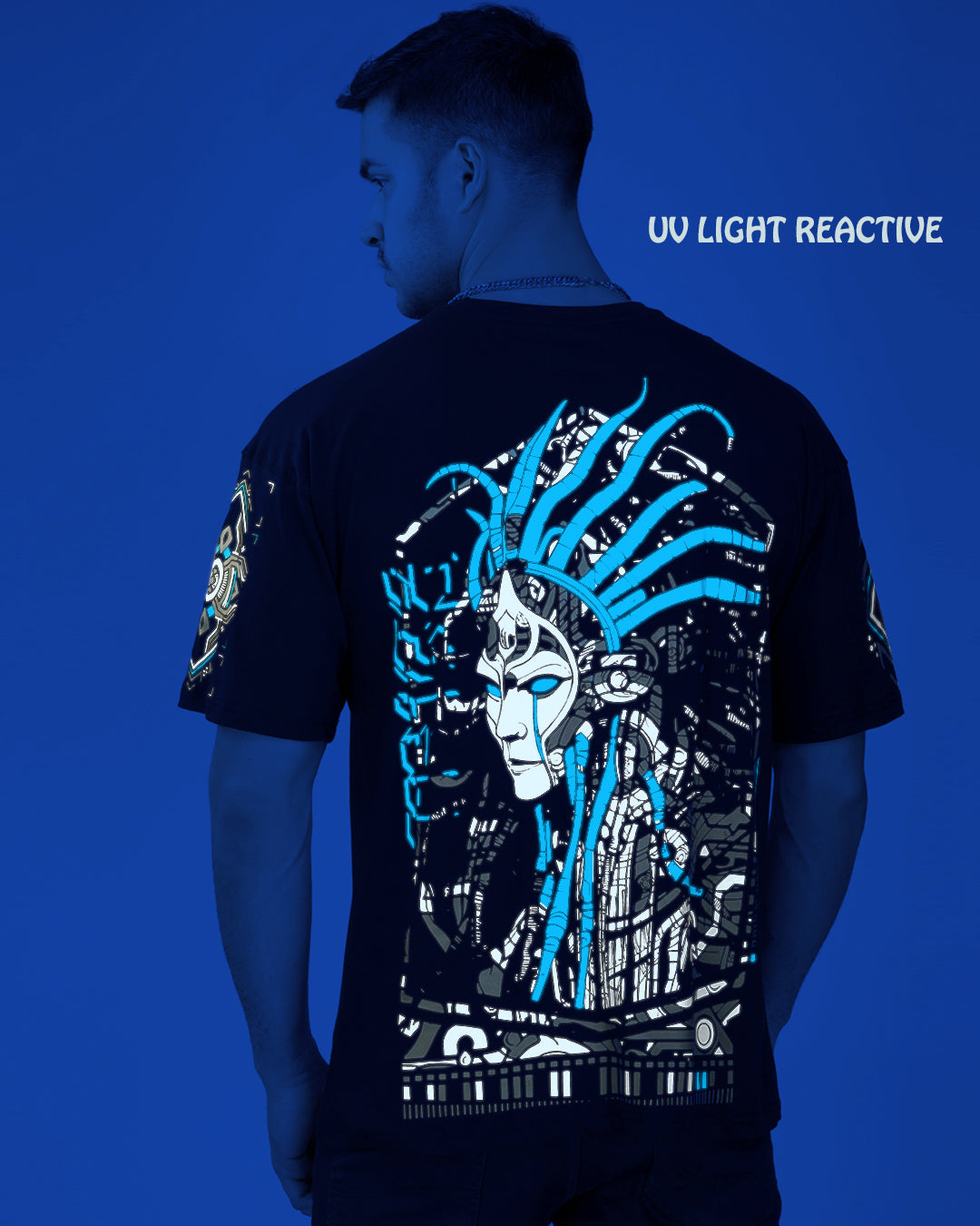 Brave UV Light Reactive Oversized Cotton T-Shirt