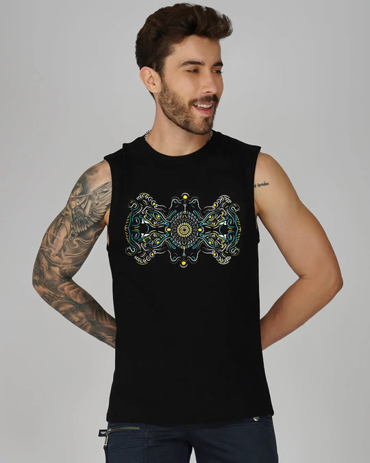 DMT Trip | UV Light Reactive Plus Glow in Dark Cotton Tank Tees