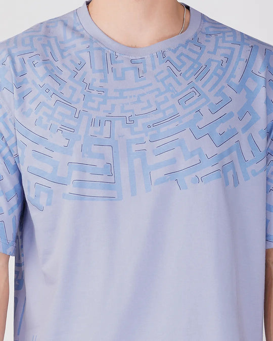 Sigil | Ice Blue Oversized Cotton T-Shirt