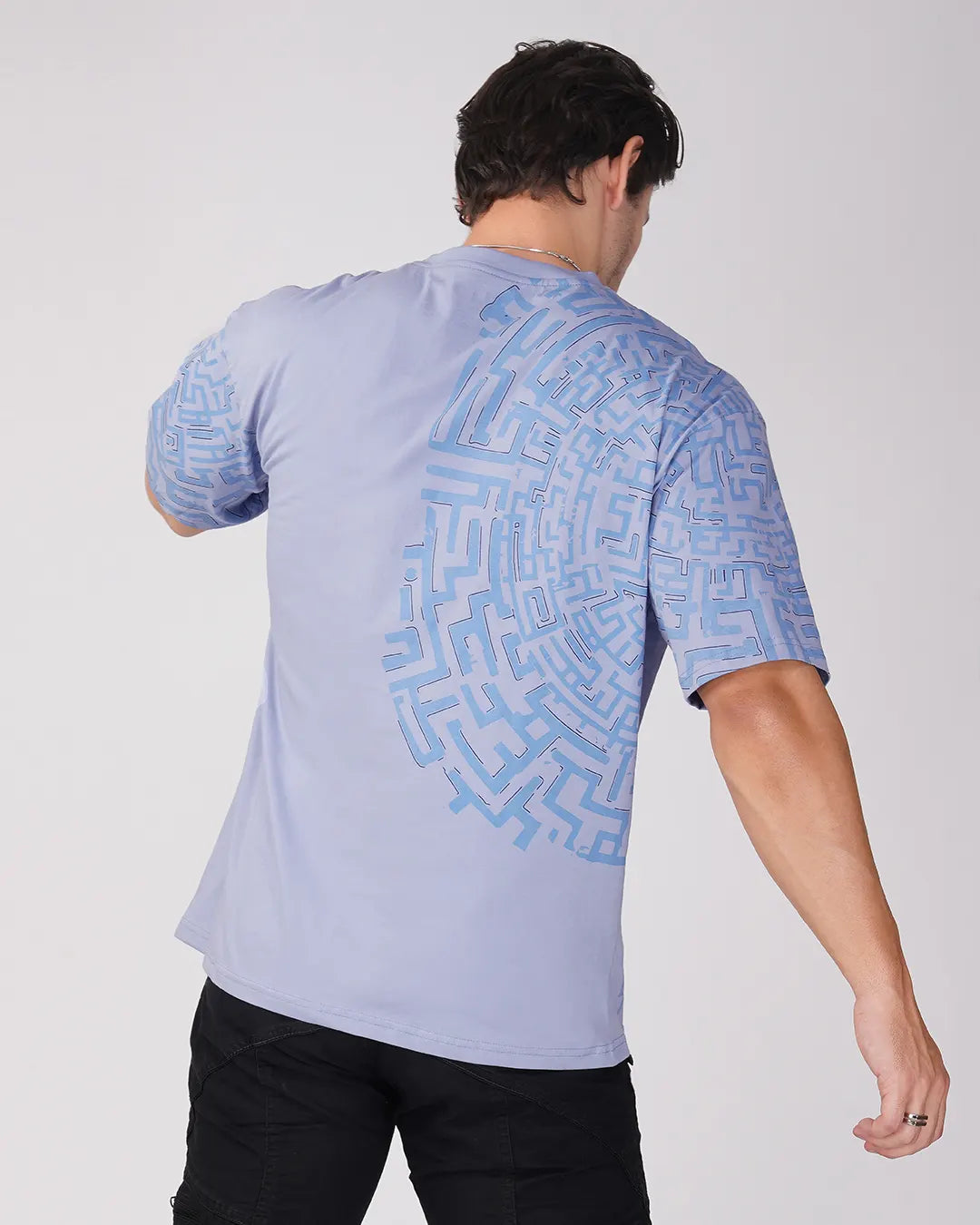 Sigil | Ice Blue Oversized Cotton T-Shirt