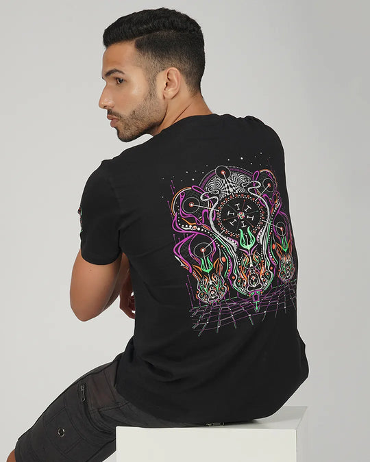 Spiritual Network | UV Light Reactive Cotton T-Shirt