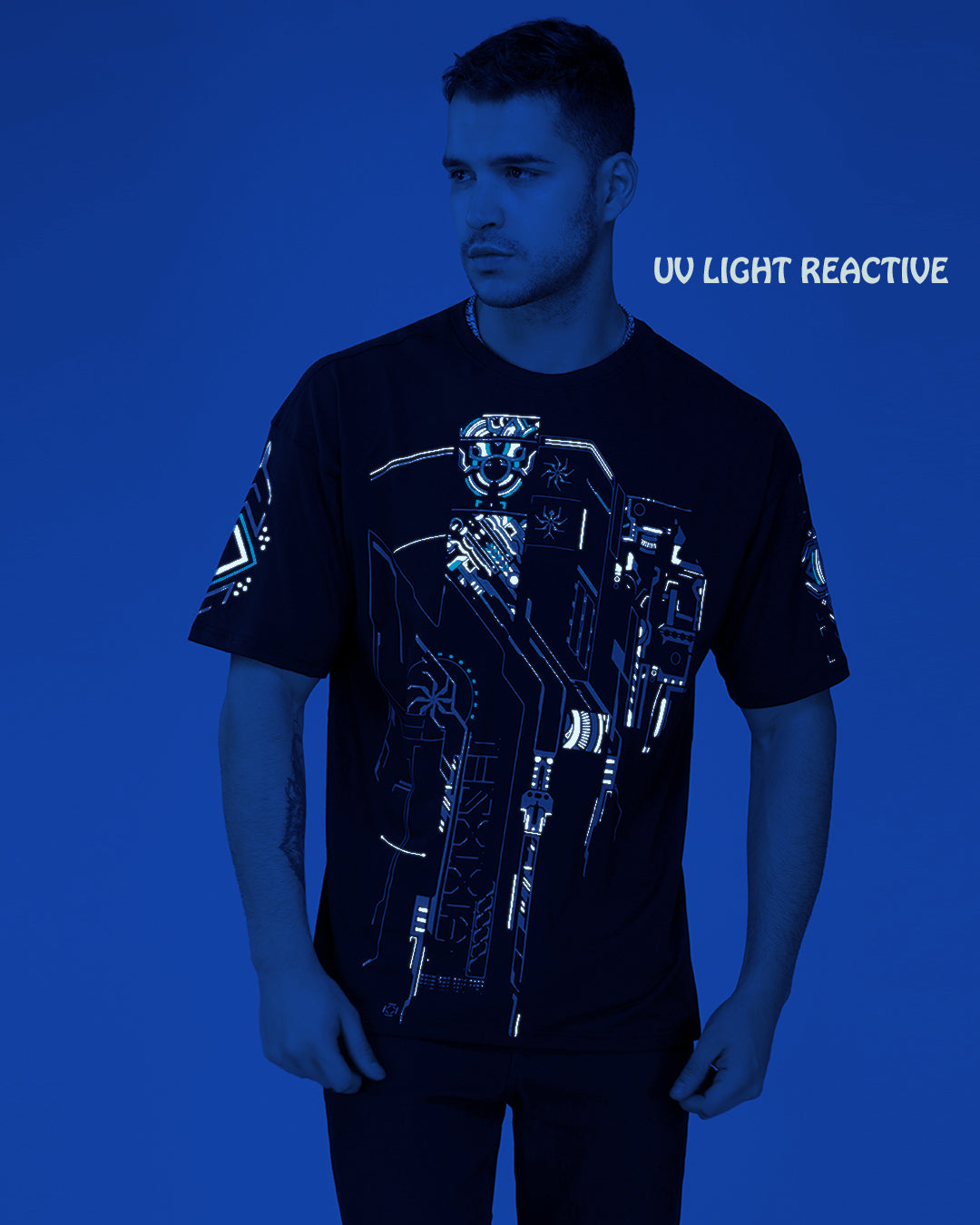 Brave | UV Light Reactive | Oversized Cotton T-Shirt – Ultra Tribe