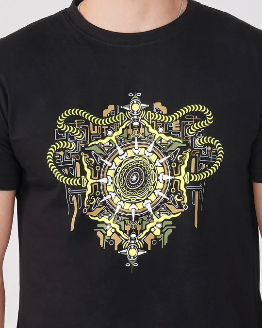 Mechanical Face | UV Light Reactive | Regular Fit T-Shirt
