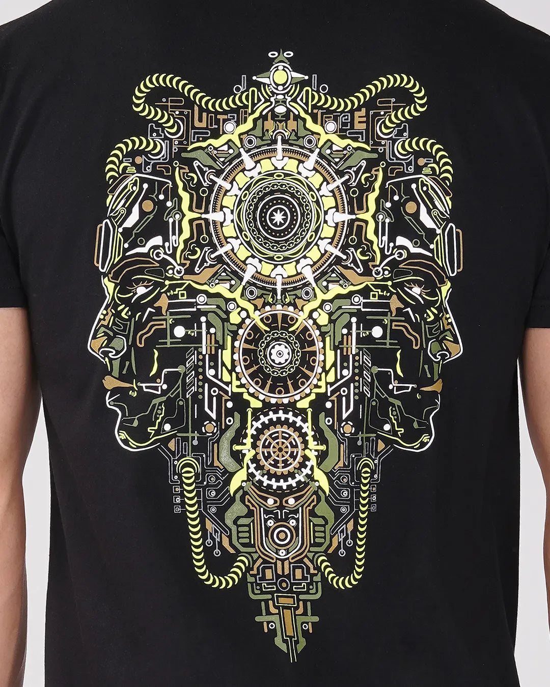 Mechanical Face | UV Light Reactive | Regular Fit T-Shirt