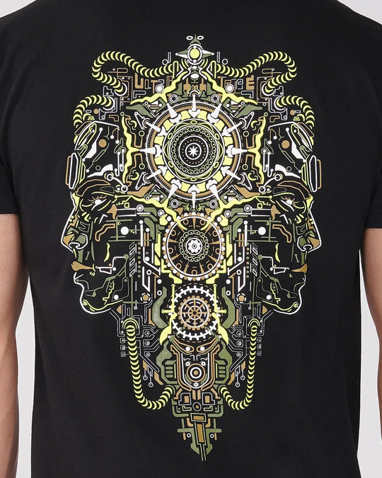 Mechanical Face | UV Light Reactive | Regular Fit T-Shirt