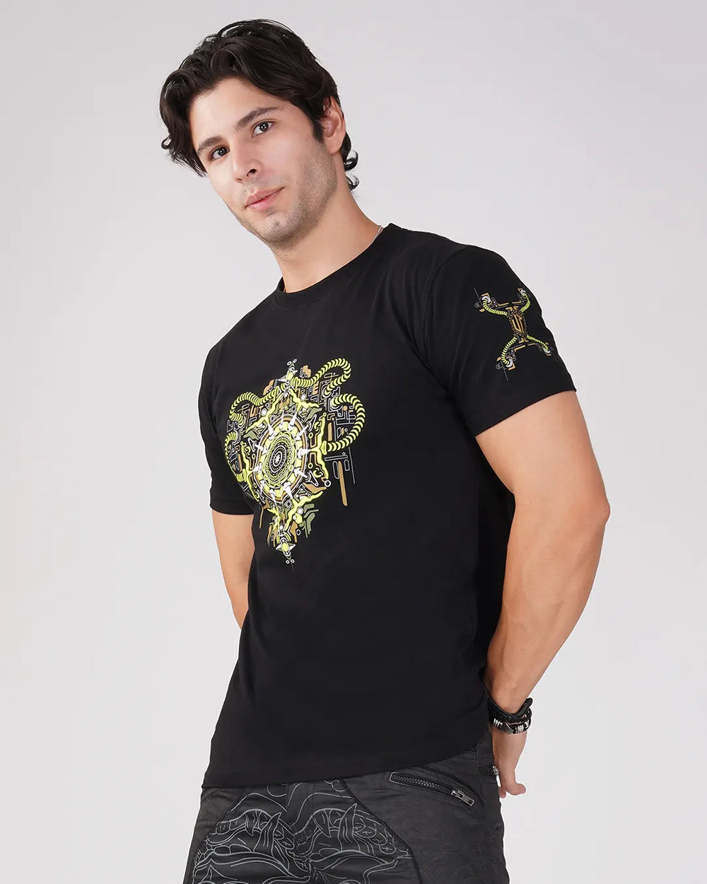 Mechanical Face | UV Light Reactive | Regular Fit T-Shirt
