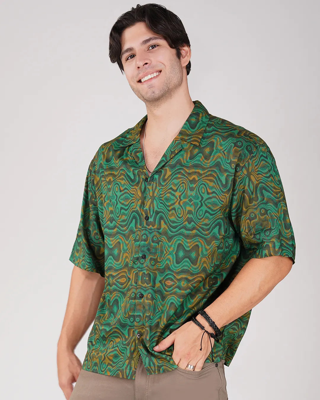 Fractal Fusion Full Printed Relaxed Fit Shirt