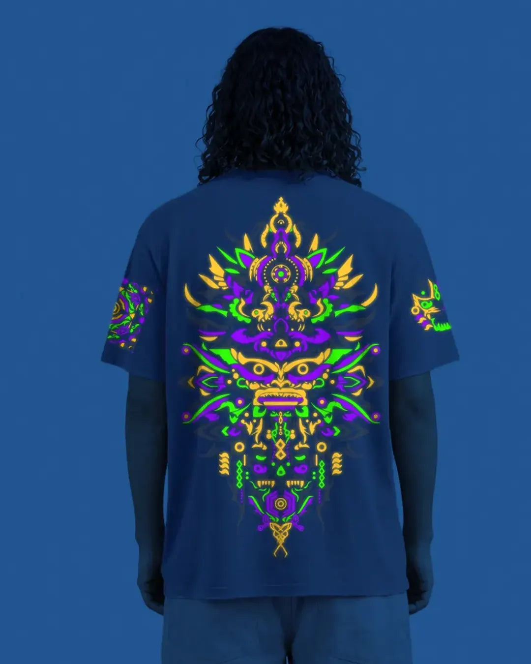 Onirah | UV Light Reactive | Oversized Cotton T-Shirt