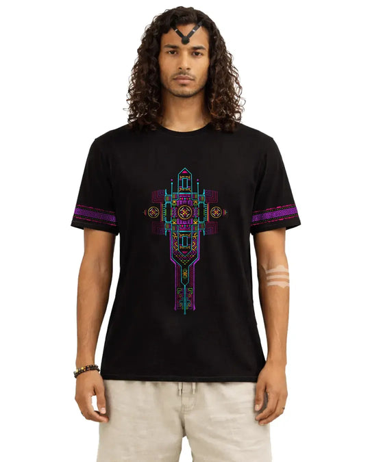 Temple | UV Light Reactive | Oversized Cotton T-Shirt