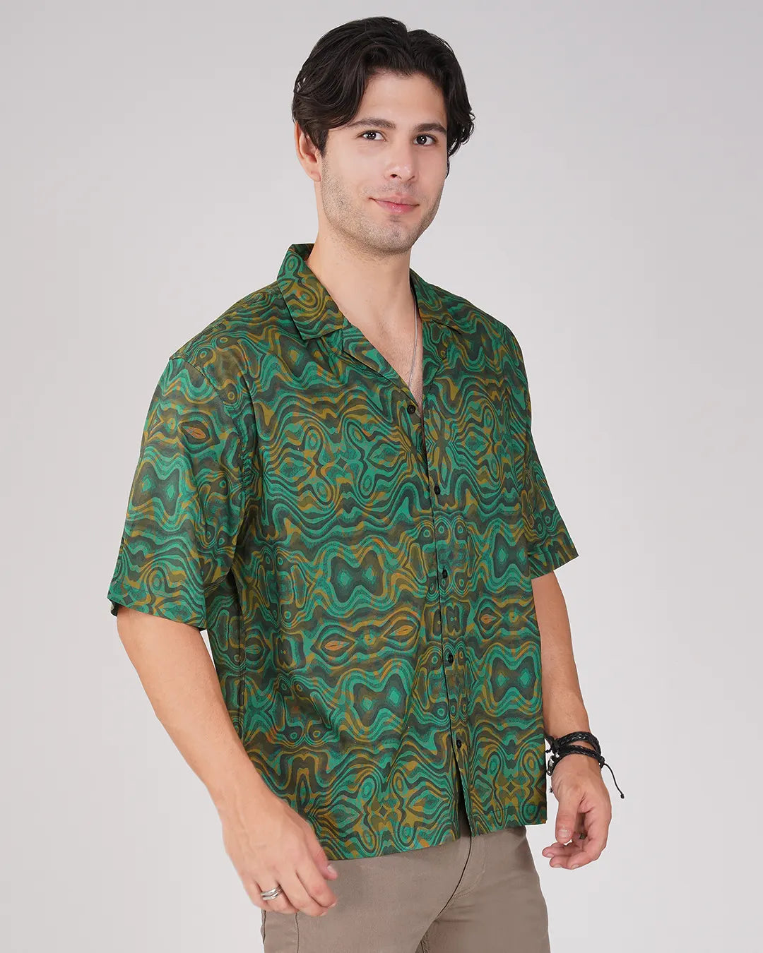 Fractal Fusion Full Printed Relaxed Fit Shirt