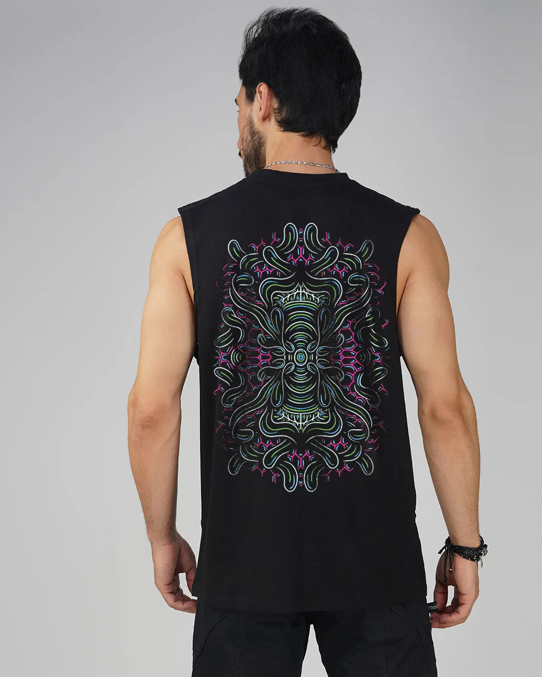 Psychedelic Flower | UV Light Reactive Tank Top