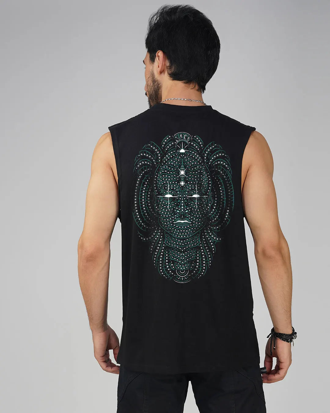Fractal Faces | UV Light Reactive Tank Top