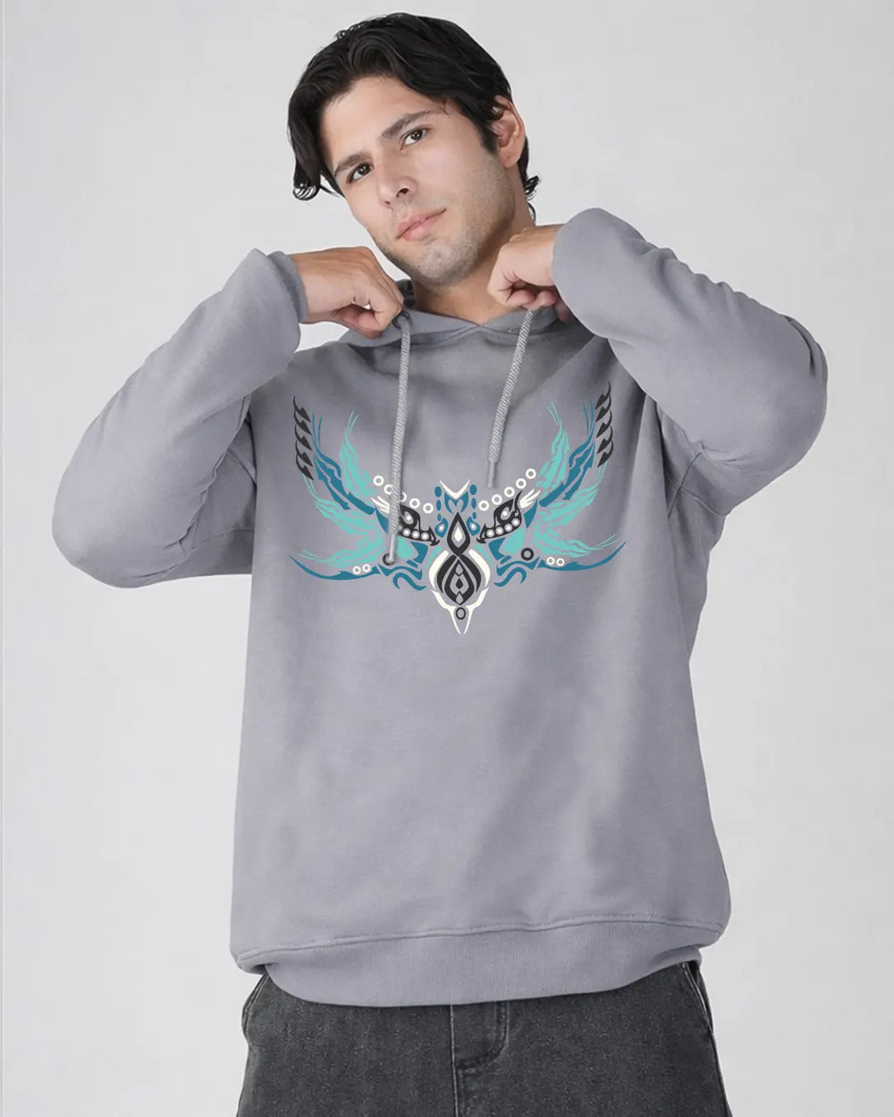 Dharmasimha | Pullover Cotton Hoodie UV Light Reactive