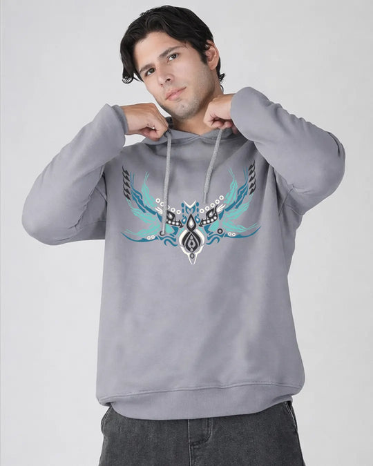 Dharmasimha | Pullover Cotton Hoodie UV Light Reactive