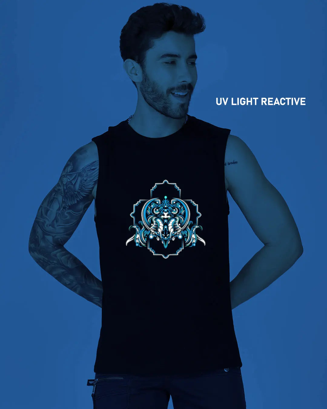Cyberghost | UV Reactive Plus Glow In Dark Tank Top