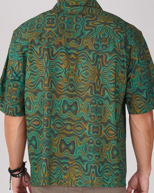 Fractal Fusion Full Printed Relaxed Fit Shirt