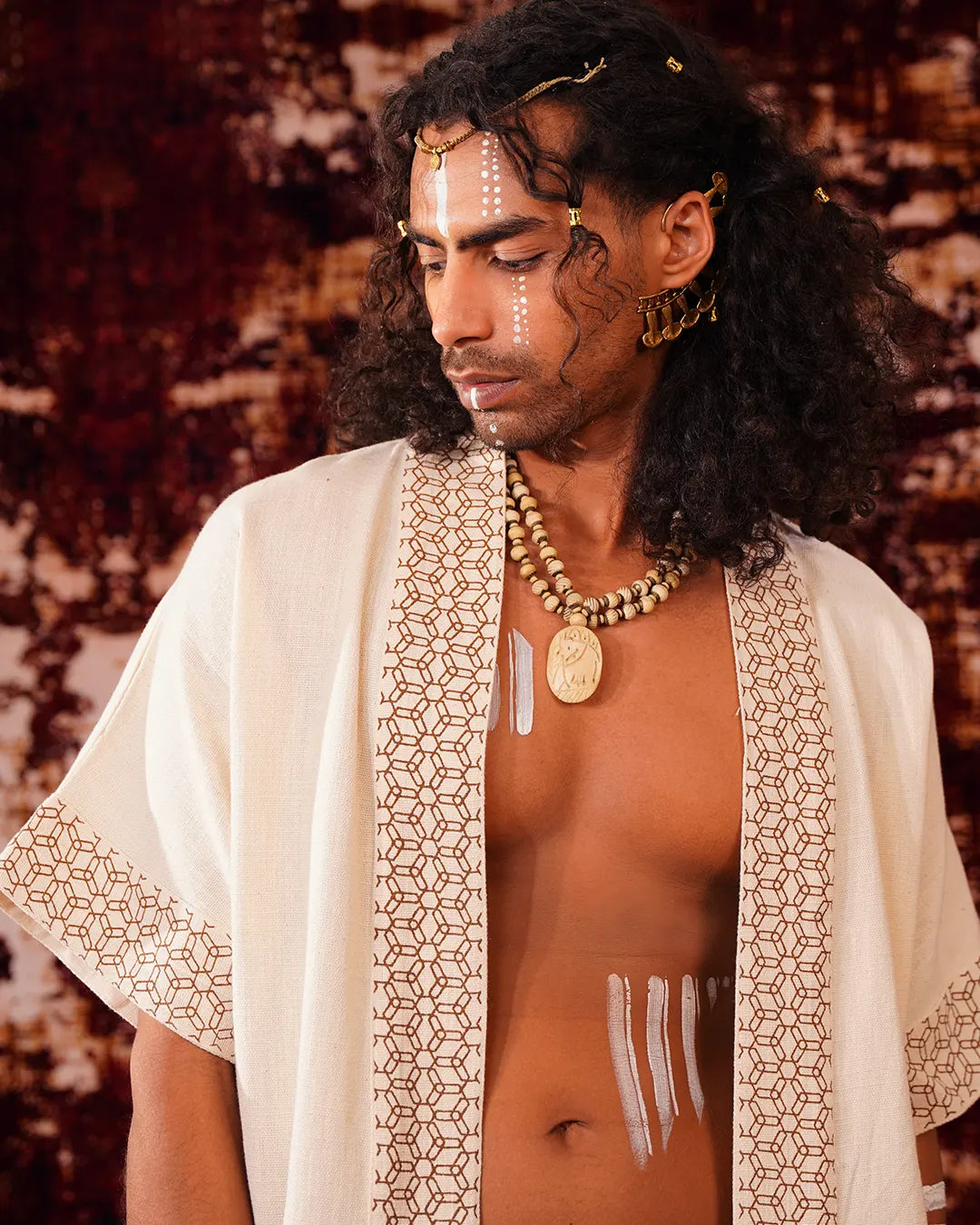 Unisex White Boho Kimono | Festival Clothing