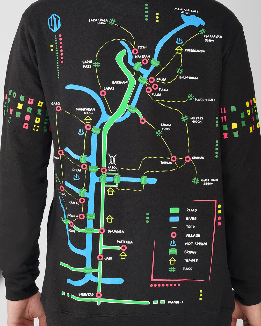 Chalo Kasol | Pullover Cotton Hoodie UV Light Reactive – Ultra Tribe