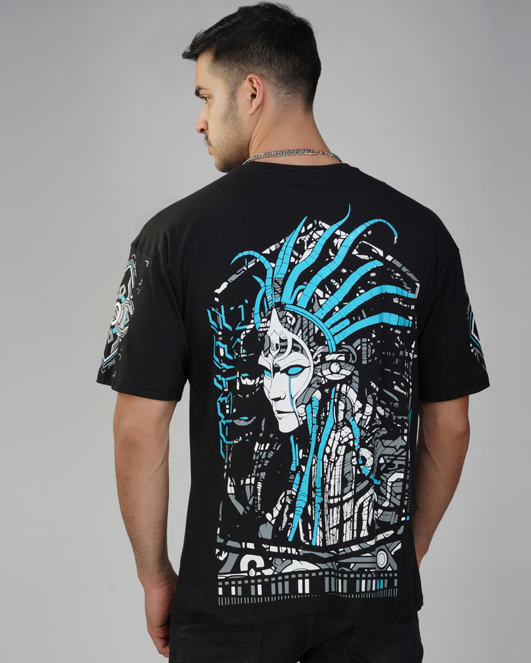 Brave UV Light Reactive Oversized Cotton T-Shirt - Main Image