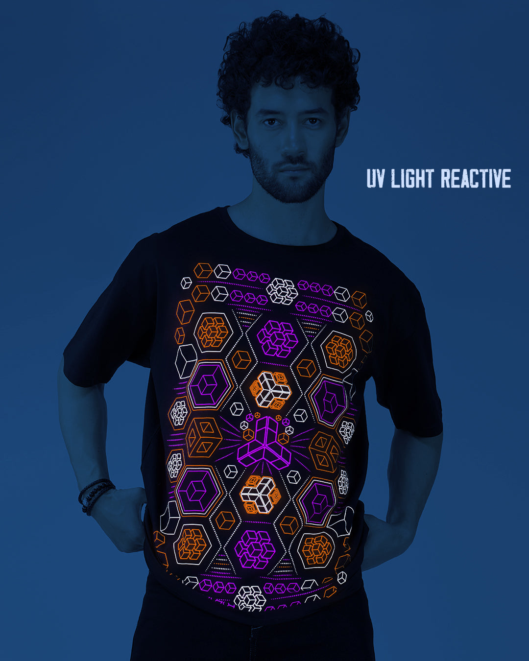 Zeshoek | UV-licht reactief &amp; Glow In Dark | Oversized T-shirt