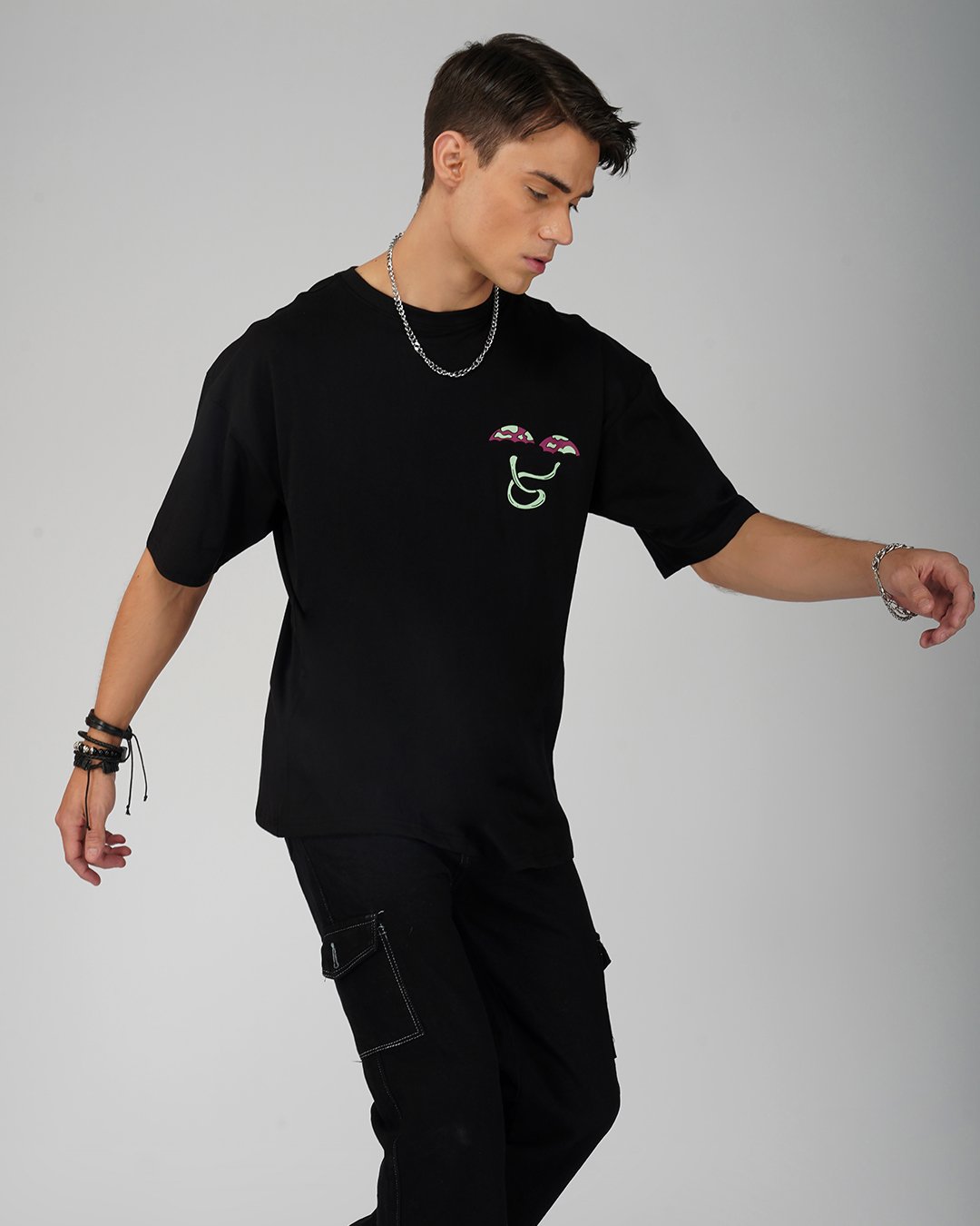 Babaji Trip | UV Light Reactive | Oversized Cotton T-Shirt