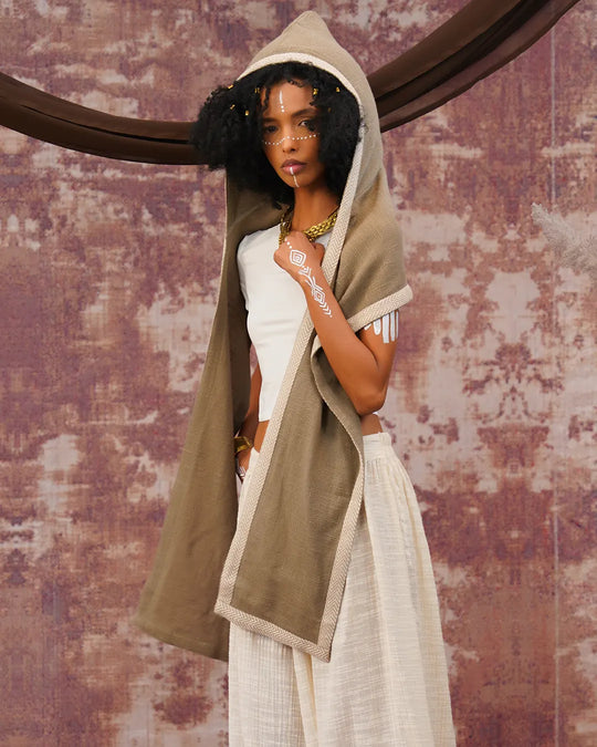 Loom Sandstone | Nomad Hooded Head Scarf