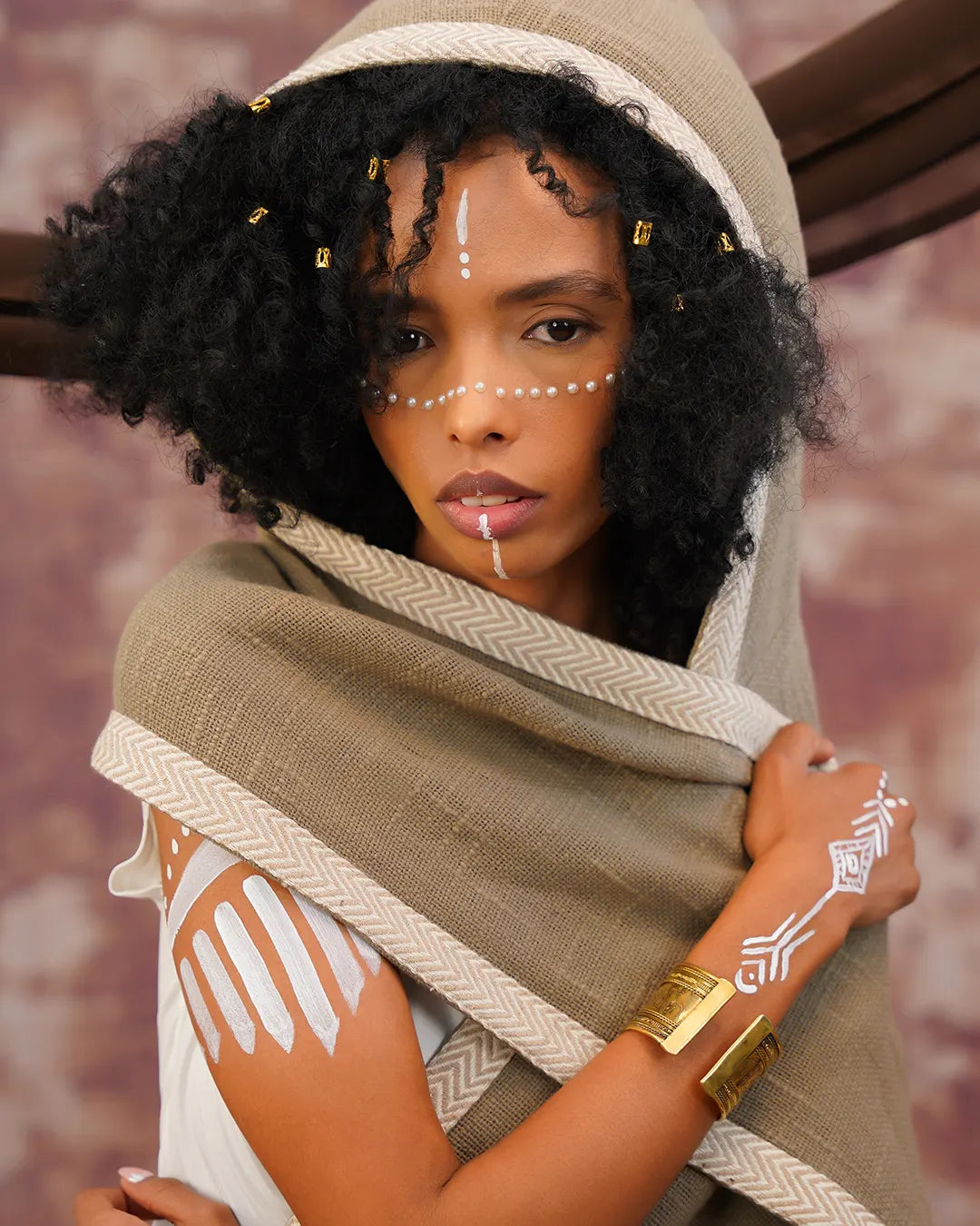 Loom Sandstone | Nomad Hooded Head Scarf